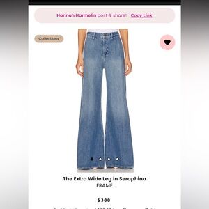 Brand new with tags never worn wide leg frame jeans!